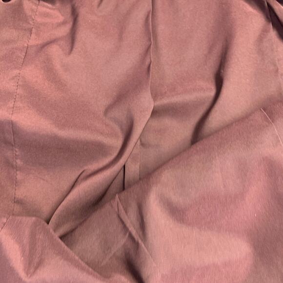 THEORY Size M Burgundy Viscose Blend Lambskin Zip Up Jacket - Picture 8 of 9